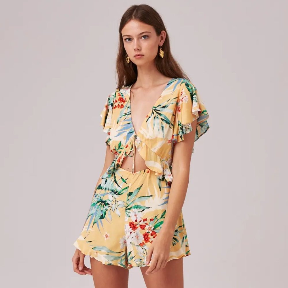 FINDERS KEEPERS Paradise Tropical Playsuit Romper